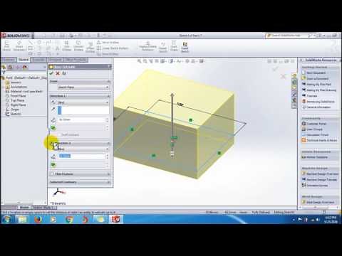 How to Use SolidWorks Extrude Boss/Base Tutorial_SolidWorks Video Tutorials for Beginners