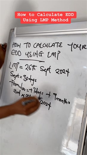 How to Calculate EDD Using LMP Method #pregnancy #health #edd Part 6 | Midwife Chiamaka