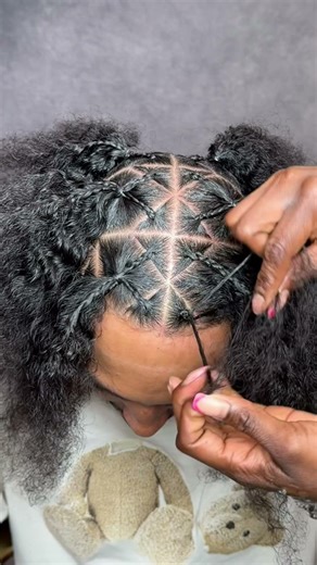 OFF WHITE FREESTYLE BRAID DESIGN ON NATURAL HAIR | BRAID MASTERY TUTORIAL