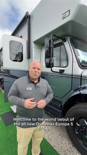 Introducing the Europa S! This new model possesses some notable differences from the Europa, and even features its own unique floor plan, the 37CA*. Jared is here to give you the first detailed look at this exciting new Dynamax product. *Please note that the Europa S 37CA in this video is a prototype unit, and subsequent units are subject to changes. MSRP for the Europa S 37CA starts at $354,031. Always check with your local Dynamax dealer for more information on pricing. #dynamax #europarv #fre