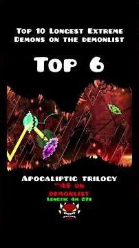 TOP 10 Longest extreme demons on the demonlist #geometrydash #gd #gaming