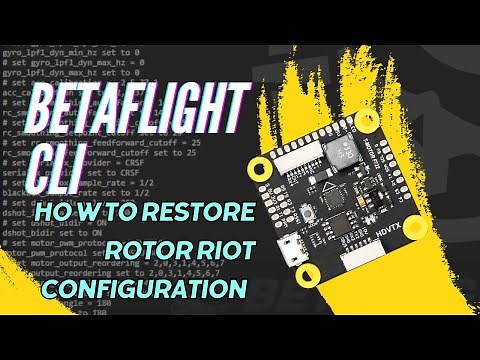 Betaflight CLI | How to Restore Rotor Riot Settings