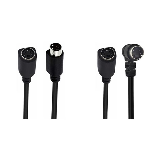 【msaiqwsa】90 Degree Bend Mini DIN 4Pin Male to Female S-Video 4-Pin SVHS Camera DVR, , DVD Player Video Connection Cable | Lazada.co.th