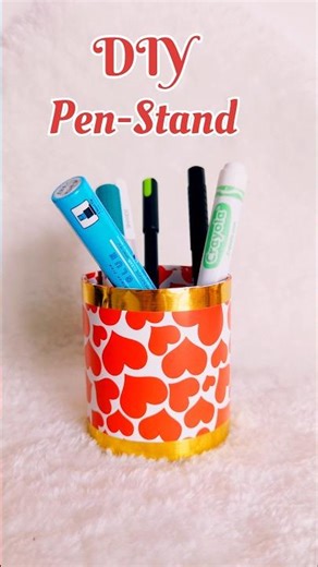 DIY Pen Stand from Waste ♻️ | Easy Desk Organizer ✨