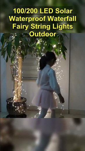 Solar Waterproof Waterfall Fairy Lights for Stunning Outdoor Decor