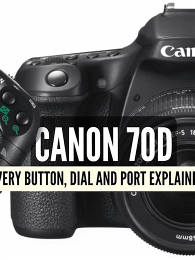Canon 70D⎥Every Button, Dial and Port Explained⎥Before you learn exposure, autofocus, or video settings, you need to know your camera. In this episode, (full episode on YouTube) I explain every button, dial, switch, and port on the Canon EOS 70D so you can confidently navigate your camera and understand what each control does. #Canon70D #CanonEOS70D #PhotographyTips #PhotographyForBeginners #DSLRPhotography