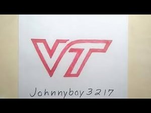 how to draw Virginia Tech Logo New College Basketball March Madness Sport Drawing Artwork Art ESPN