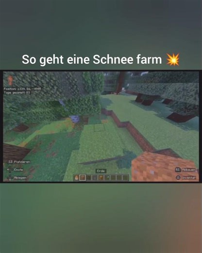 So machst du schnell eine Schnee farm 💥 #shorts #minecraft
