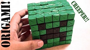 Minecraft Creeper Tutorial (Origami Sonobe)!