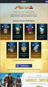 Metin2 - Sommerserver [DIAMOND] Twitch-Drops - Ankündigung #gameforge #metin2 #metin2de