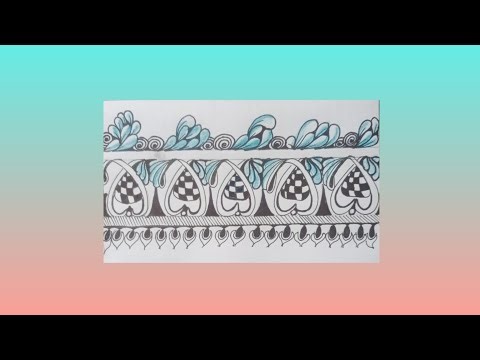 Petal Rhythm Zentangle Strip || zentangle for beginners #beginnerdrawing