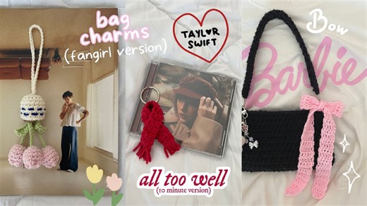 Crochet Adorable Bag Charms – Tulips, Scarf, and Bow for Beginners