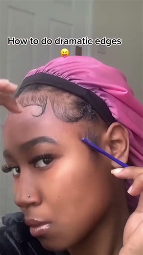 How to do dramatic edges🤩 #wigtips #babyhairtutorial #hairtutorial #edgecontrol