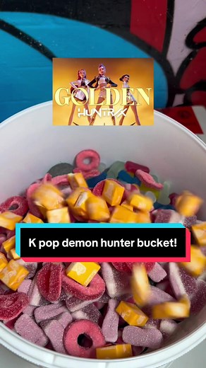 Let’s make a k pop demon hunter candy bucket!! What theme next? #candy #sweets #picknmix #kpopdemonhunter