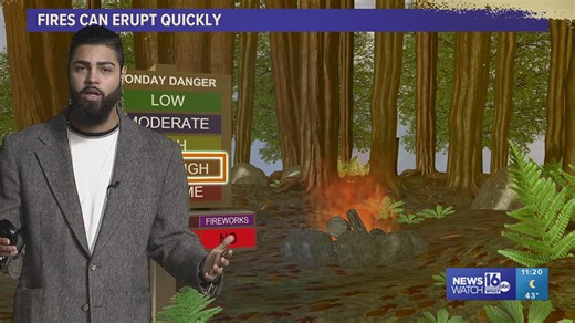 11PM Update: Fire erupts on Montage Mountain, dry and windy conditions return for Monday