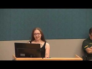 Heather McNamara and Zinnia Jones of Gender Analysis at SCPS board on Lyman High yearbook, 6/6/2023
