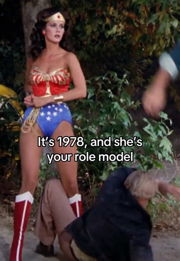 Wonder Woman was your role model in the 70s. #lyndacarter #wonderwoman #girlpower