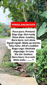 Pengulangan kata bahasa Indonesia dibuat jadi bahasa Inggris . #belajarbahasainggris #bahasainggris #bahasainggrismudah #kursusbahasainggris | Info Kampung Inggris Pare