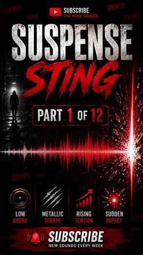 Suspense Sting Sound Effect Part 1 | Dark Cinematic Tension SFX