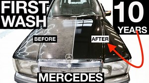 Amazing first wash in 10 years for a filthy car (video)
