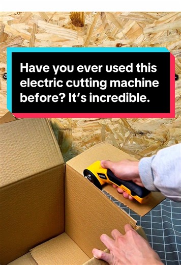 Have you ever used this electric cutting machine before? It‘s incredible.#cuttingmachine #diy #cardboard #scissors #Wireles