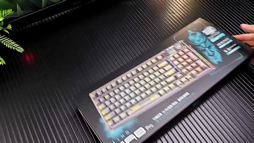 狼蛛AULAS98机械键盘有线蓝牙无线三模连接Gasket结构插拔2U0游戏办公键盘98配列无线版S98云朵汪汪混光茶轴