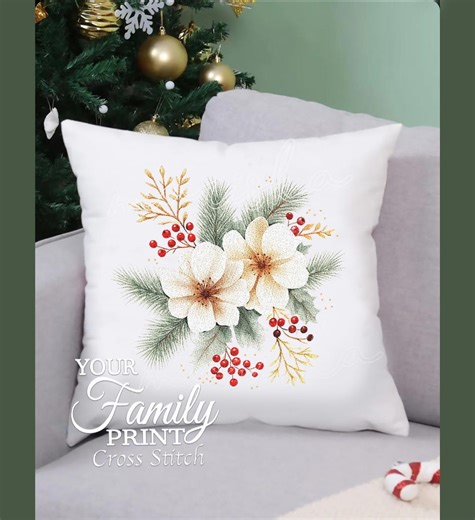 Winter Magnolia Magic – Christmas Cross Stitch Pattern (PDF) Elegant Festive Christmas Embroidery Instant Download PDF Cross Stitch Patterns - Etsy