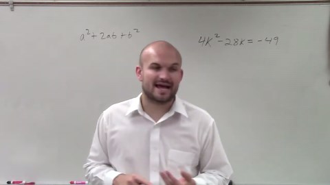 Solving a perfect square trinomial with multiple terms