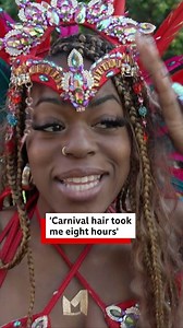 Notting Hill Carnival is under way 🎉 Thousands are attending Notting Hill Carnival, London's annual celebration of Caribbean culture. Lauren, who is taking part in the parade, spent two hours making her tiara and eight hours doing her hair. #London #LondonNews #NotthingHillCarnival | BBC London