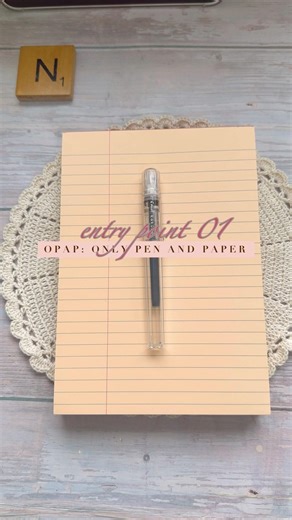OPAP 01: Write one sentence #opap #journaling
