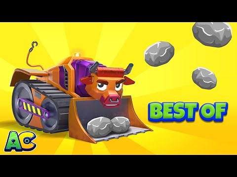 The Best of BULL BULLDOZER Cartoons | AnimaCars - Rescue Team | Trucks Videos for Children