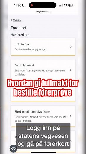 Hvordan gi fullmakt til trafikkskole for bestilling av førerprøve #førerkort #trafikkskole #lappen