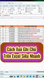 Cách xoá ghi chú trên excel siêu nhanh #cachxoaghichutrenexcel #Phimtathayexcel #phimtattinhoc #phimtatexcel #meotinhoc #thuthuattinhoc #sachexcel #sachtinhocvanphong #word #excel #powrpoint #tinhocvanphong #tinhoccoban #xuhuong 🪴🍒🪴🍂 | Sách Tin Học EXCEL WORD