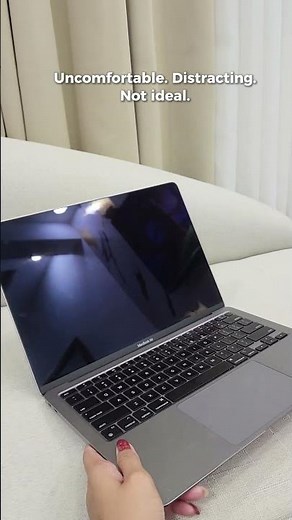 Before & After: Laptop Glare without vs with Protector
