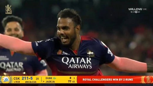 40K views · 2.3K reactions | The match swung with every ball in the final over, but Yash Dayal held his nerve and defended 6 runs off 3 balls against Jadeja and Dube, What a redemption!❤️ | Routine of Nepali Cricket | Facebook