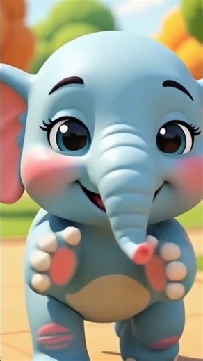 Happy Elephant Walks & Dances 🐘🎵 | Kids Cartoon Shorts #kidscartoon #kidstime #youtubekids