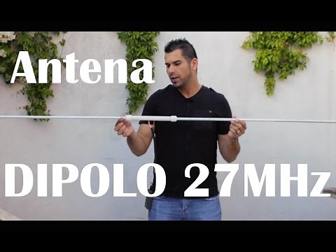 Dipole antenna for 27 MHz.