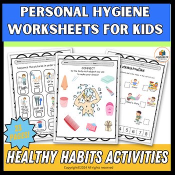 Personal Hygiene Worksheets for Kids | Healthy Habits Activities | 23 Printable