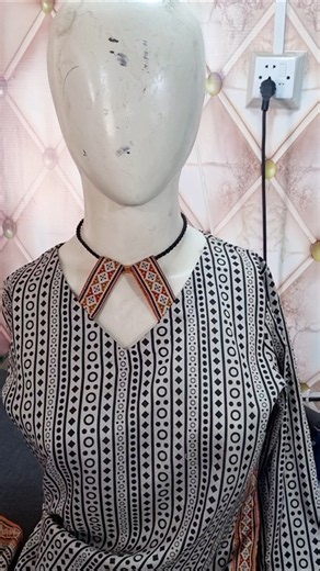 Latest Beautiful USWA ZIA Neck Design Recreate #neckdesign #design #dress #viralneckdesign #uswazia