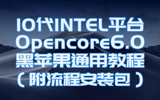 【司波图】CometLake十代Intel平台台式机Opencore黑苹果通用配置教程（附安装包）