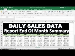 monthly report format in excel