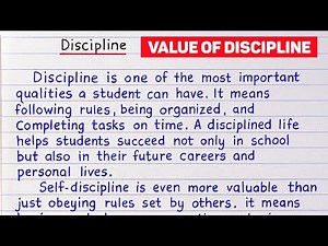 Essay On Discipline in Students Life || Value Of Discipline in Student Life || Discipline Essay