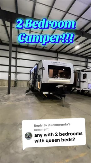 Replying to @jakemerenda This camper has TWO FULLY SEPARATE queen bedrooms! Welcome to the 2025 Alpha Wolf 280QBS #rv #camper #camping #travel #trailer #tinyhouse