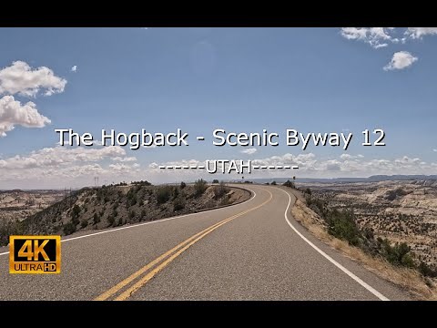 4K Utah's Scenic Byway 12 - Driving the Hogback