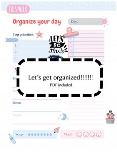 Printable Daily Planner: Productivity Organizer (digital Download) - Etsy UK