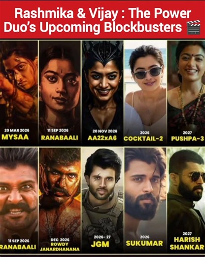 Rashmika & Vijay: The Power Duo’s Upcoming Blockbusters 🎬 #rashmikamandanna #vijaydevarakonda