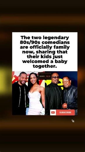 Two of the greatest comedians of the 80s and 90s just became family… their kids had a baby 😭👑