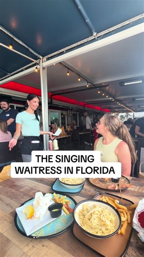 The Singing Waitress in Florida — Live Duet at the Table