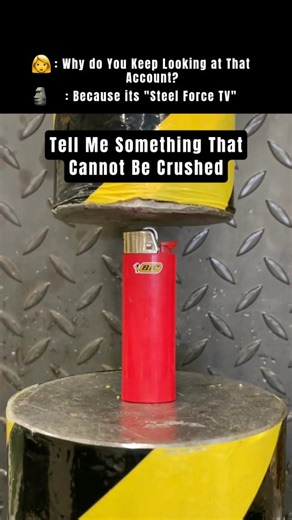 SteelForce — Brutal Crushing Experiments on Instagram: "😳🌎 Tell Me Something That Cannot Be Crushed — SteelForce Challenge (Part - 148) ⚙️💀 Steel vs pressure. Heat vs matter. Power vs everything. Every object looks strong… until extreme force says otherwise. This is where steel groans, materials surrender, and physics gets pushed to the edge — hydraulic pressure, molten reactions, and brutal crushing experiments captured in pure satisfying detail. ⚡ Extreme Pressure: Industrial force meets re