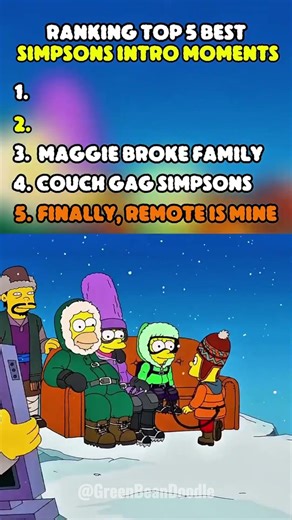 Ranking The Most Genius Simpsons Couch Gags #simpsons #trending